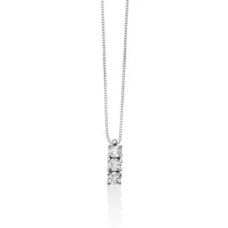 Miluna Trilogy Diamond Necklace in 18kt Gold