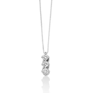Miluna Trilogy Diamond Necklace in 18kt Gold