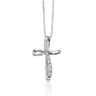 Miluna Diamond Cross Necklace 18kt Gold