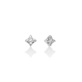 Miluna Punti Luce Earrings in 18kt Gold with Diamonds