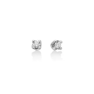 Miluna Light Points Earrings in 18kt White Gold with Diamonds