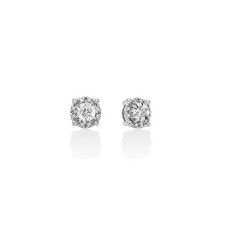 Miluna Points of Light Earrings in Gold and Diamonds