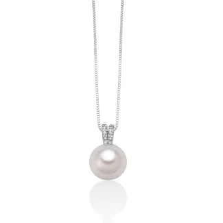 Miluna Pearl and Diamond Necklace