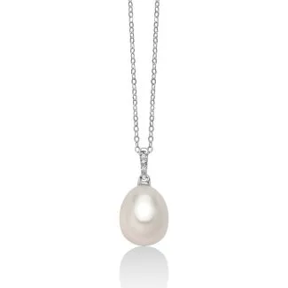 Miluna Necklace with Drop Pearl