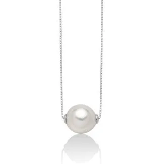 Miluna Akoya Pearl Necklace in 18kt White Gold