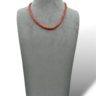 Sciacca Coral Necklace with 18kt Gold Clasp