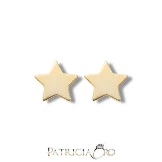 Star Baby Girl Earrings in 18kt Yellow Gold