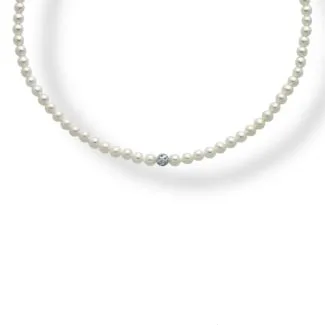 Miluna Choker Necklace Natural Freshwater Pearls 18K Gold