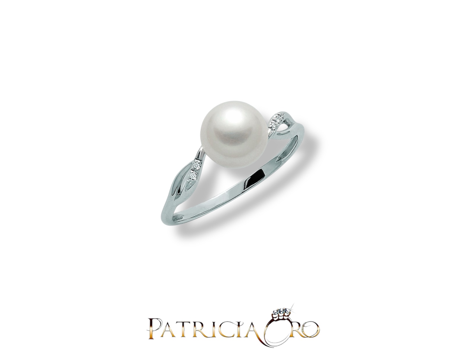 L'anello Miluna in oro bianco con perla e diamanti, un gioiello di lusso perfetto per chi cerca un'idea regalo preziosa.