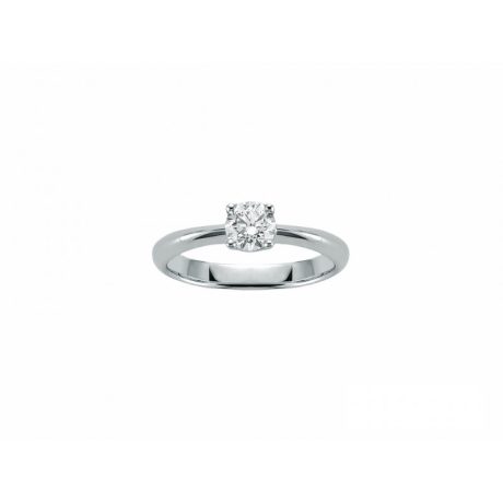 Anello Miluna Solitario Oro Bianco 18kt Diamante 0.30ct