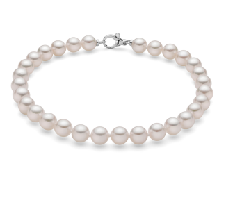 Bracciale Miluna con perle Akoya e oro 18k: un gioiello di lusso per un'eleganza senza tempo.