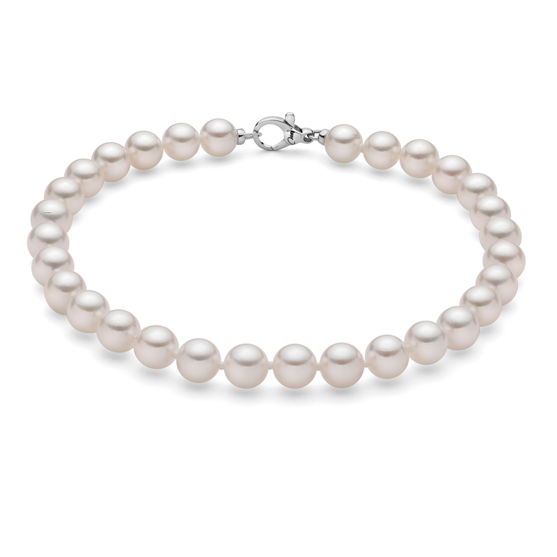 Bracciale Miluna con perle Akoya e oro 18k: un gioiello di lusso per un'eleganza senza tempo.