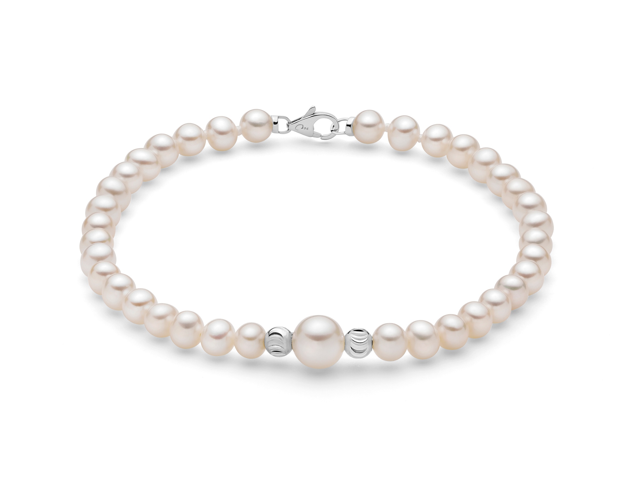 Bracciale Miluna Perle Boule e Fantasia in oro 750: un gioiello di lusso per un'eleganza senza tempo.