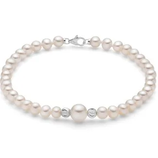 Miluna Bracelet with Boule and Fantasy Freshwater Pearls in 18kt Gold
