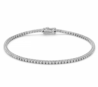 Bracciale Tennis Miluna in oro bianco e diamanti: un gioiello di lusso per un'idea regalo preziosa.