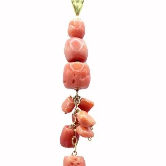 Sciacca Coral Pendant in 18kt Gold - Artisanal Barilotti