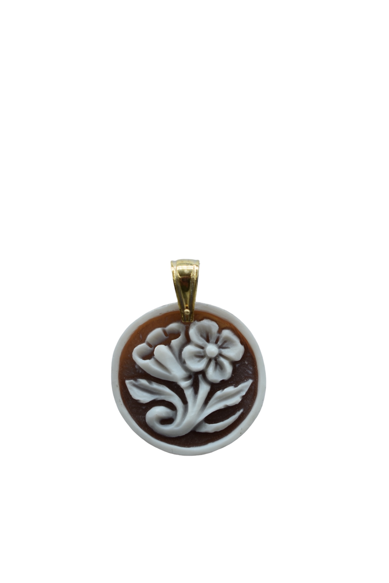 Splendido ciondolo cammeo da donna con montatura in argento, un gioiello made in Italy di alta qualità.