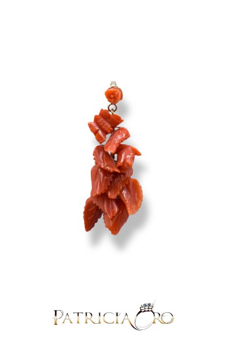 Ciondolo Corallo Sciacca Frutta e Fiori Oro 14k