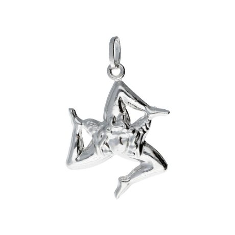 Ciondolo Trinacria in Oro Bianco 18kt