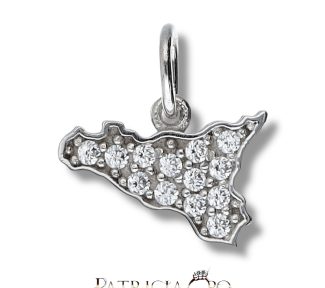 Ciondolo Sicilia in Oro 18k, un gioiello made in italy di alta gioielleria, perfetto per un regalo prezioso.