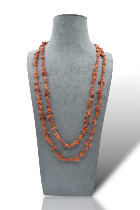 Collana 2 Fili in Corallo Sciacca – Patricia Oro Creations