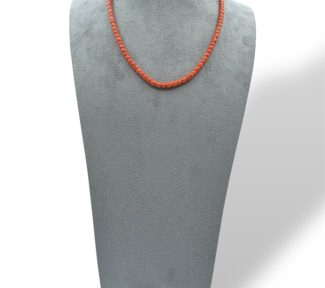 Splendida Collana Barilotti in Corallo Sciacca di Patricia Oro Creations, un gioiello made in italy di alta gioielleria.