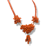 Splendida collana da donna in corallo, frutta e fiori, un capolavoro di gioielleria made in italy, perfetto per un regalo prezioso. (Vista 2)
