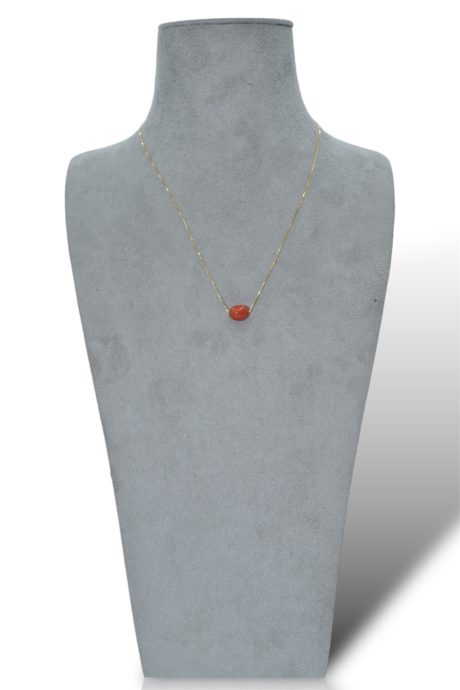 Collana in Corallo Sciacca Sasso e catena Arg.925