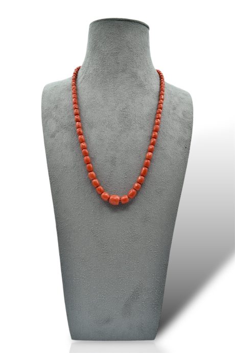 Collana Corallo Sciacca Barilotti con Chiusura Oro 750%