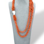 Splendida collana Corallo Sciacca con perla, un gioiello made in italy di Patricia Oro Creations, perfetto per un'idea regalo preziosa.