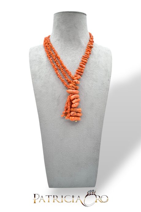 Collana Donna Corallo Sciacca con Chiusura in Argento 925