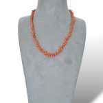Splendida collana da donna in Corallo Sciacca, un gioiello made in Italy di Patricia Oro Creations, perfetto per un'idea regalo preziosa.