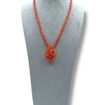 Splendida collana da donna in corallo Sciacca di Patricia Oro Creations, un gioiello made in italy di alta gioielleria. (Vista 2)
