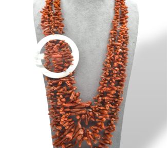 Splendida collana da donna Corallo Sciacca di Patricia Oro Creations, un gioiello made in italy di alta gioielleria.