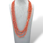 Splendida collana da donna con Corallo Sciacca, un gioiello made in Italy di Patricia Oro Creations, perfetto per un'idea regalo preziosa.