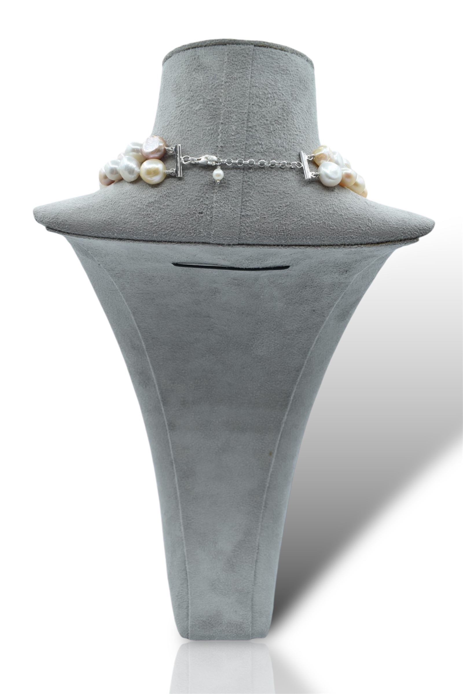 Splendida Collana Girocollo a 2 fili con Perle Barocche, un gioiello di lusso perfetto per un'occasione speciale. (Vista 4)