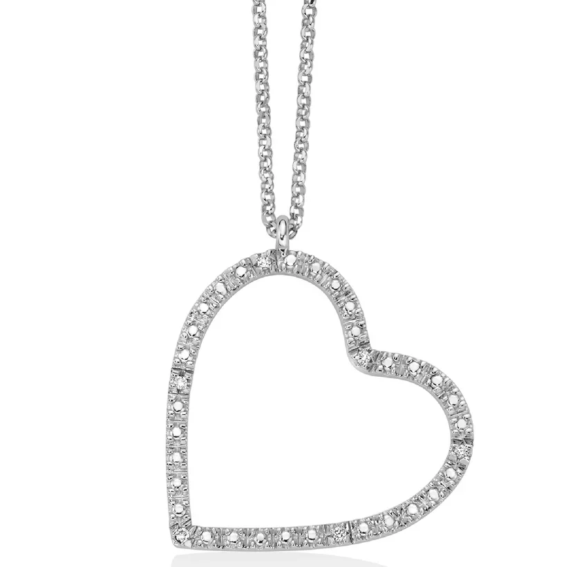 La Collana Miluna Cuore con Diamanti: un gioiello di alta gioielleria che incarna l'eleganza e la raffinatezza, perfetto per un regalo prezioso.