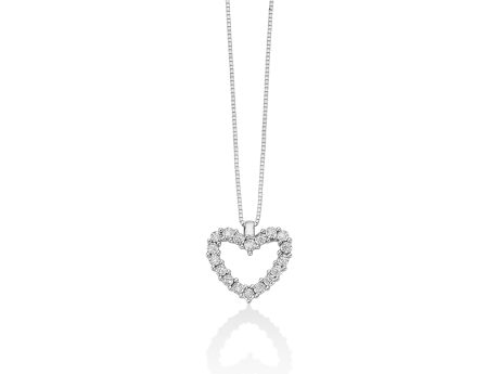Collana Miluna Cuore Oro 18K e Diamanti Naturali