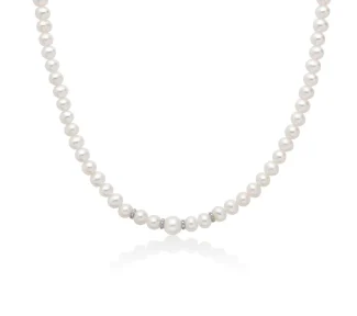 La Collana Miluna Perle Boule e Diamanti, un capolavoro di alta gioielleria con diamanti preziosi, perfetta per un'idea regalo indimenticabile.