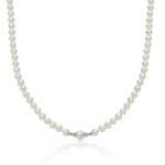 Collana Miluna di Perle Oriente e Diamanti: un gioiello di lusso che incarna l'eleganza senza tempo.
