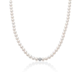 Scopri l'eleganza senza tempo della Collana Miluna di Perle Oriente e Sfera in Oro 18kt, un gioiello di lusso perfetto per un'occasione speciale.