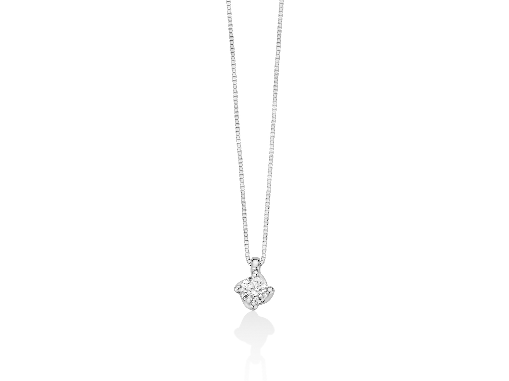 Collana Miluna Punto Luce Diamante Oro 18kt