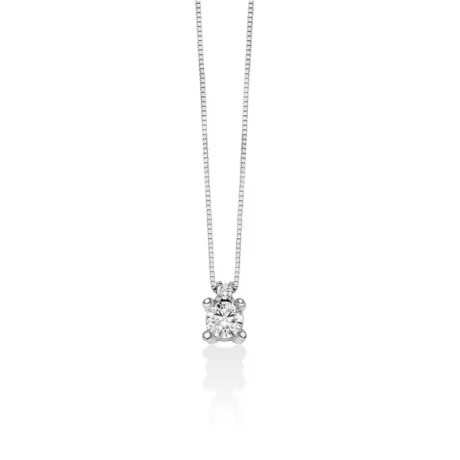 Collana Miluna Punto Luce Oro Bianco 18kt con Diamanti