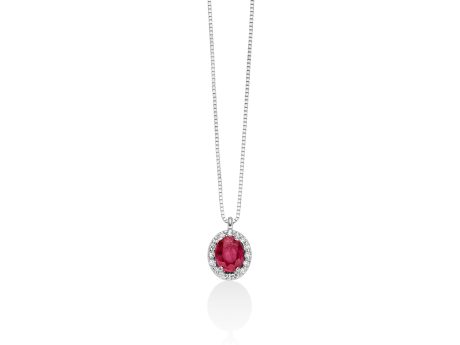 Collana Miluna con Rubino e Diamanti