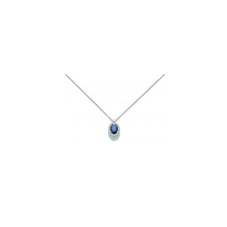 Collana Miluna con Zaffiro e Diamanti in Oro 18kt