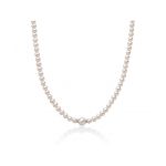 Collana perle oro diamanti Miluna Fresh Water 18kt