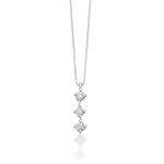 Collana Trilogy Miluna con diamanti naturali e oro 18K: un gioiello di lusso per celebrare l'amore eterno, perfetto per chi cerca gioielli diamanti.