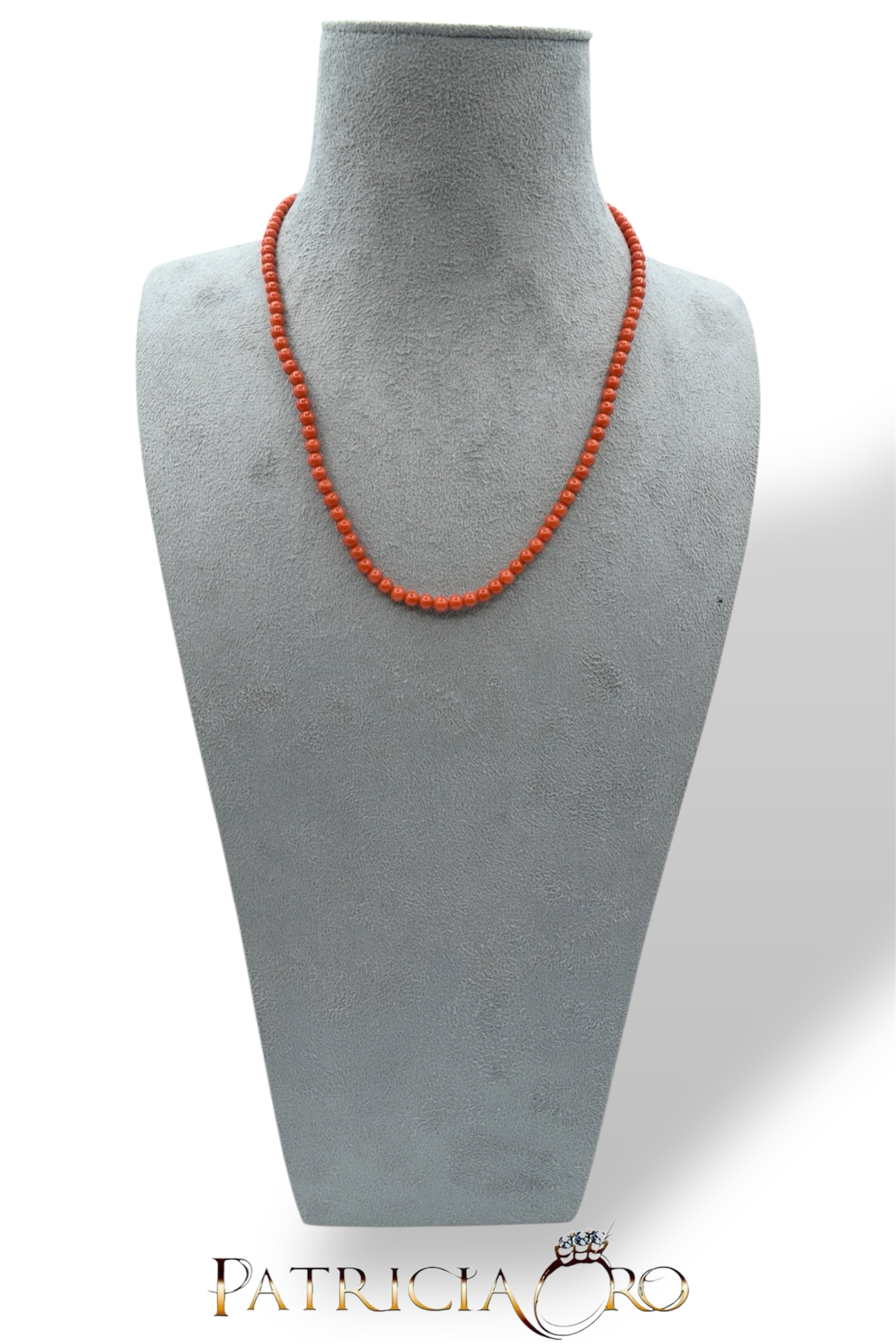 Girocollo in Corallo Sciacca da uomo, un gioiello made in italy di Patricia Oro Creations, perfetto per un regalo prezioso.