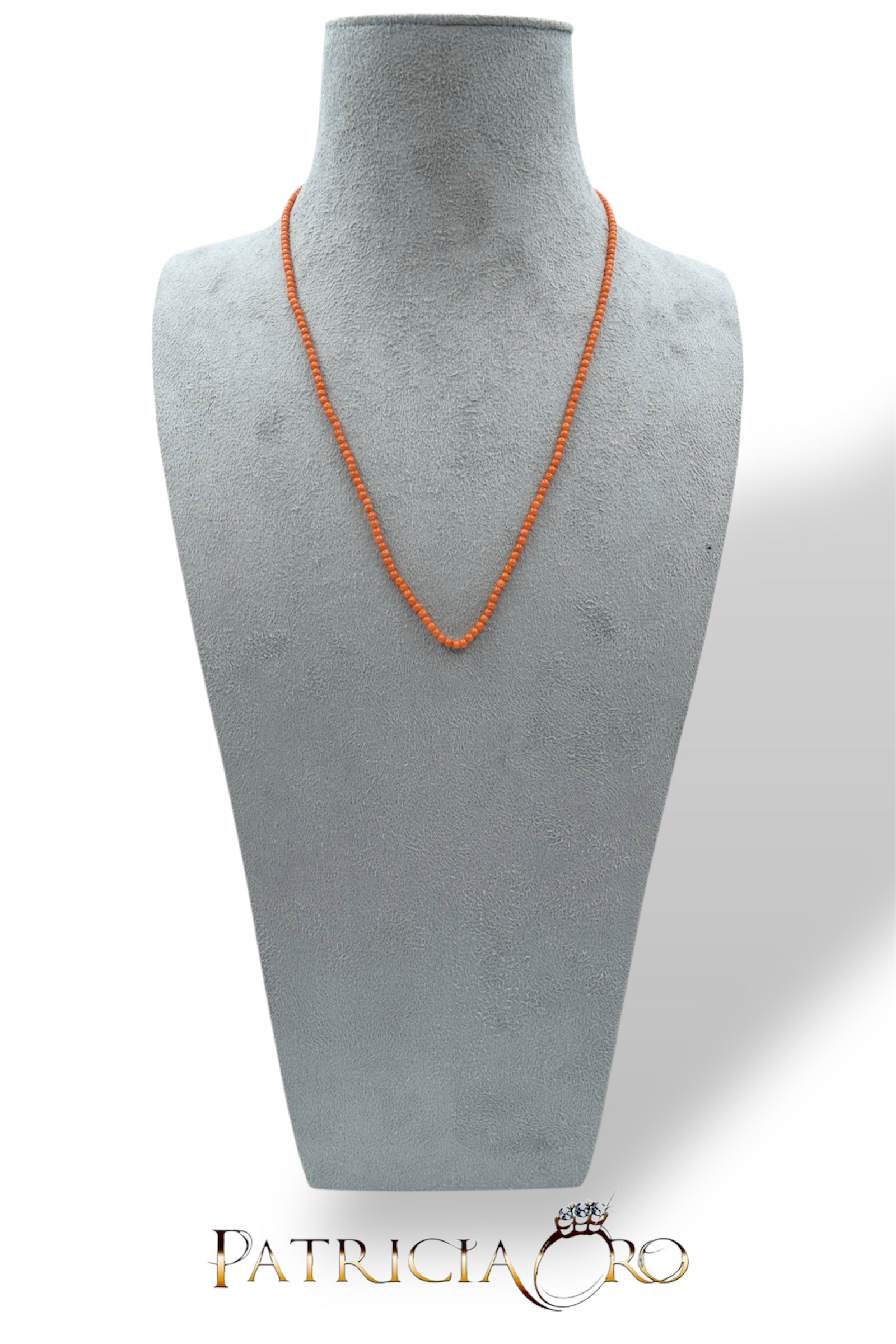 Girocollo da uomo in corallo Sciacca di Patricia Oro Creations, un gioiello made in Italy di alta gioielleria.