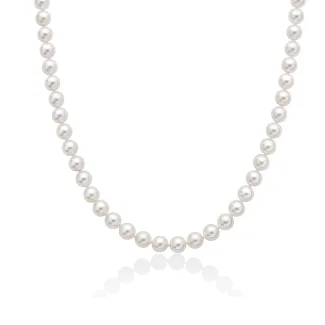 Miluna Akoya Pearl Necklace in 18kt Gold